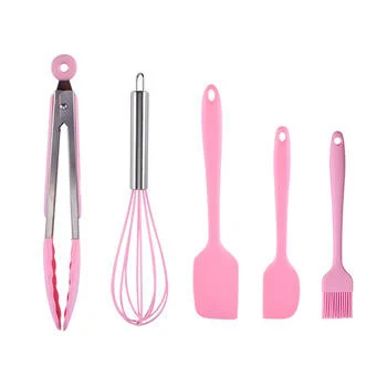5-Piece Mini Silicone Cake Decorating Spatula Set