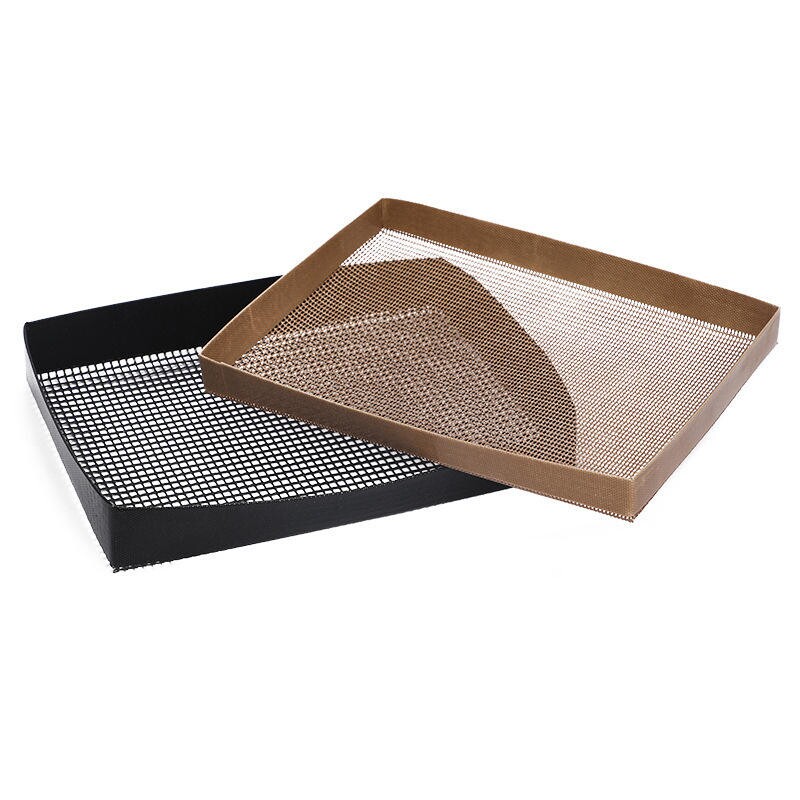 Black and brown PTFE mesh shallow trays